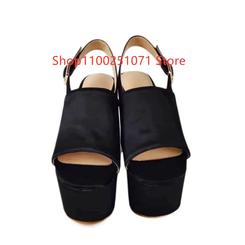 SHOFOO shoes Fashionable women\'s high heel sandals. About 11 cm heel height. Summer women\'s shoes. Thick soled shoes. SIZE:34-46