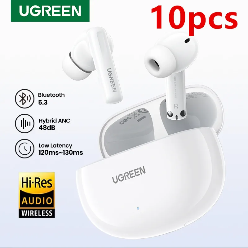 

UGREEN HiTune T6 ANC TWS Wireless Earbuds Active Noise Cancellation Hi-Res LDAC Bluetooth 5.3 Earphones for iPhone 15 Pro Max