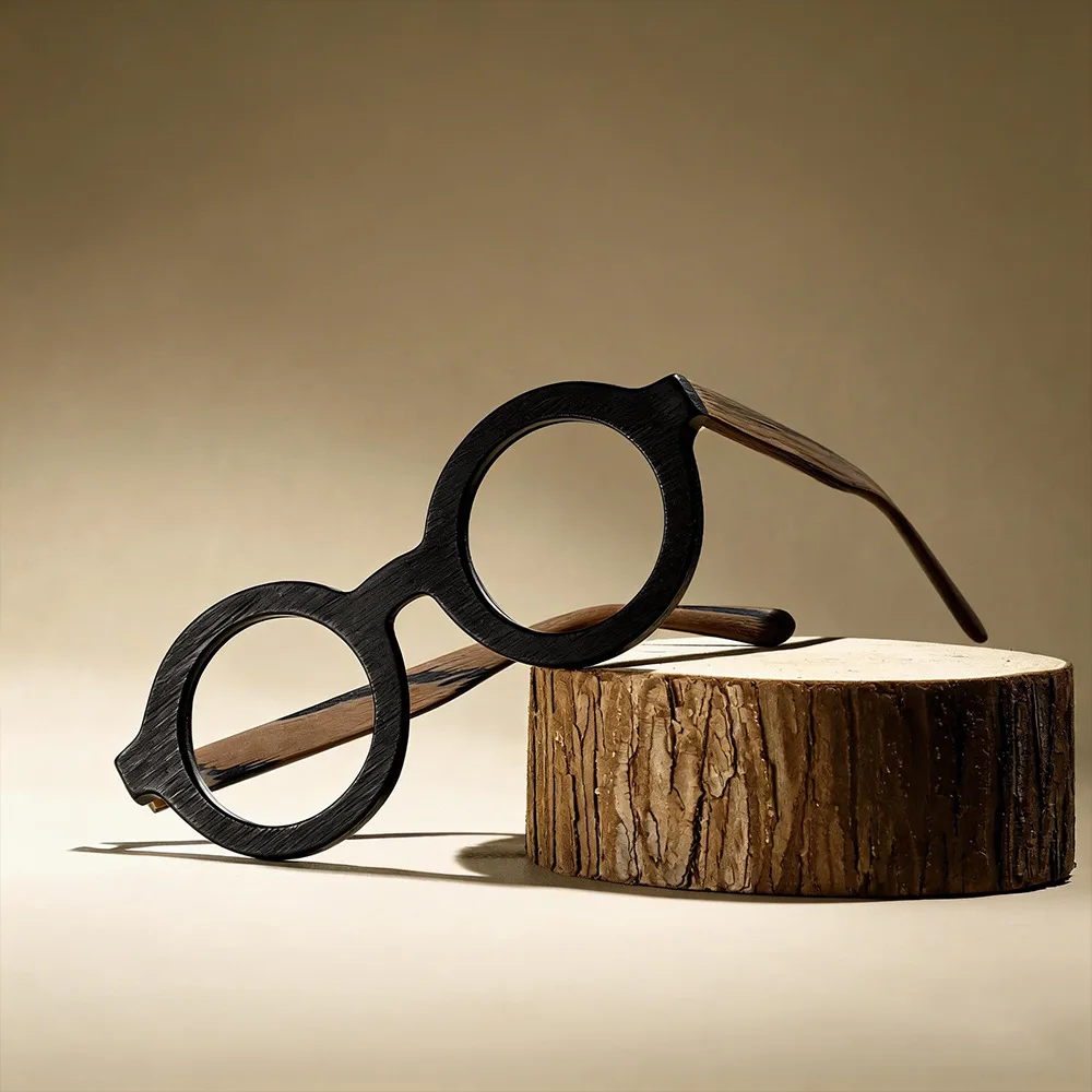 Fashion High-end Handmade Acetate Round Glasses Frame Men Myopia Reading Eyeglasses Women Optical Prescription Custom Eyewear