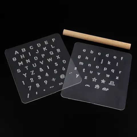 1Set Leather Printing Stamping Tool Leather Lettering Punch Translucent Leather Goods Printing Tool Movable Type Mold