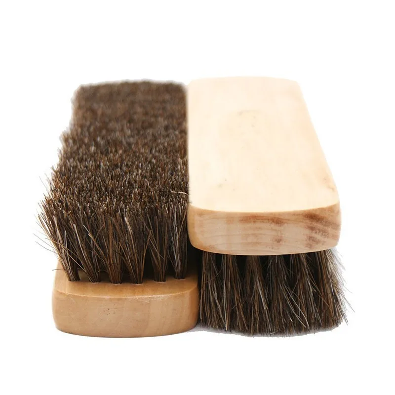 Large Horse Hair Brush High-end Shoe Brush Oil Polishing Cleaning Dust Brush