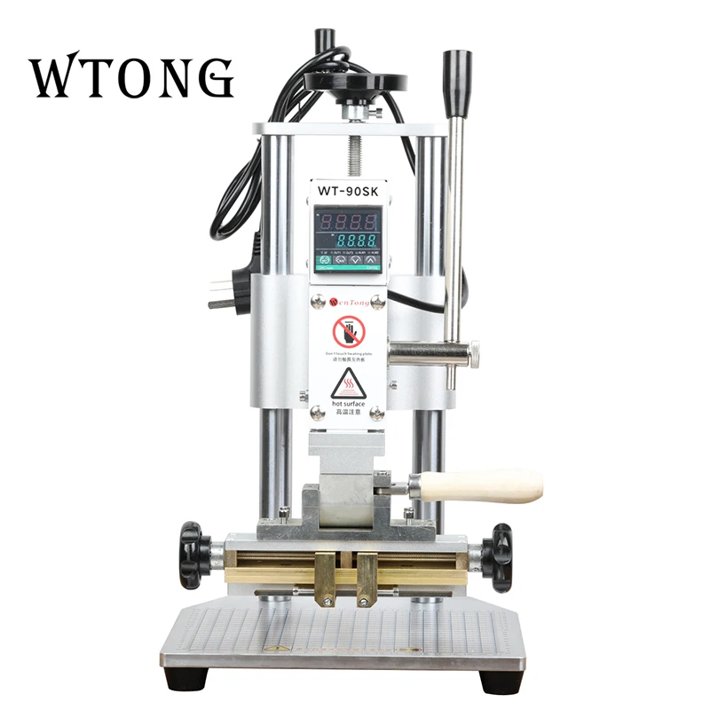 

WT-90AS Digital Show Bronzing Embossing Branding Hot Stamping Machine Easy Fast For Logo Mold