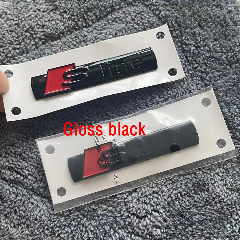 2Pcs 3D ABS Car S LINE Emblem Sticker Badge Decal Decoration For Audi Sline A1 A2 A3 A4 A5 A6 A7 A8 Q1 Q2 Q3 Q4 Q5 Q6 Q7 Q8 TT