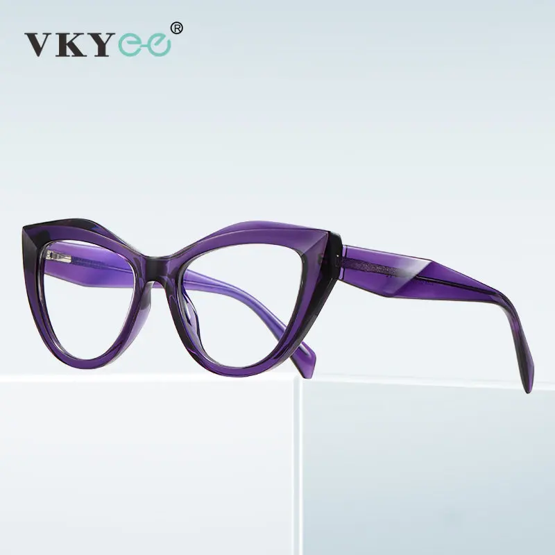 VICKY Ladies Fashion Butterfly Frame Reading Glasses Customized  Anti Blue Light Myopia Prescription Eye Glasses Women PFD2166