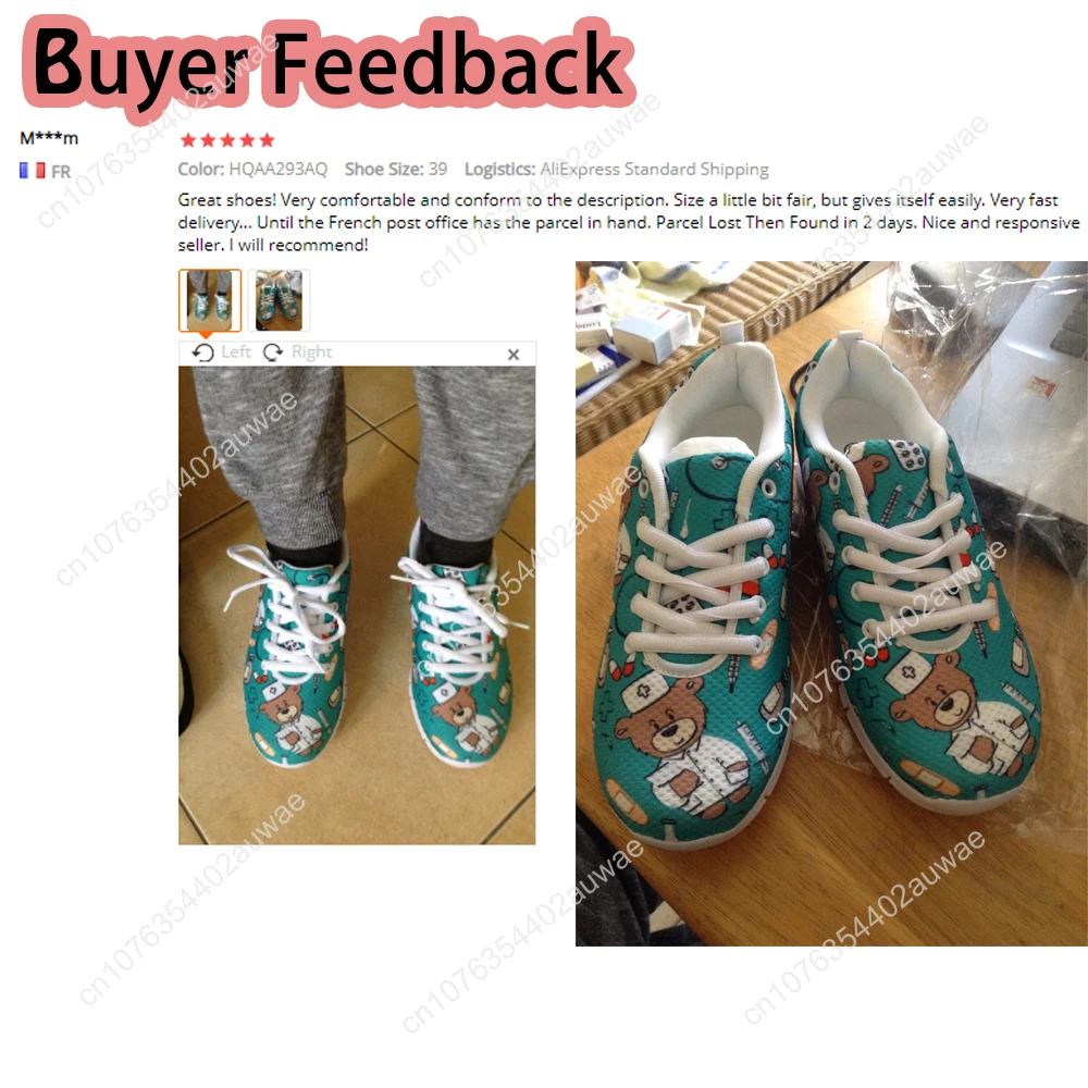 Custom Shoes Customized Image Brand Logo Pattern Women Casual Sneakers Nursing Comfortable Mesh Flats Shoes For Dropshipping