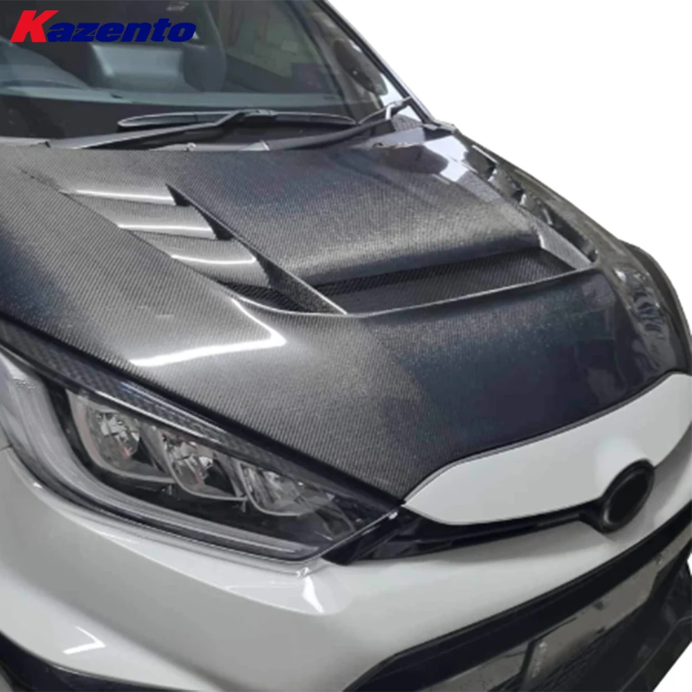 For Toyota GR Yaris XP210 3 Door 2020-24 Carbon Fiber VS Style Front Vented Hood( Ocean freight is favorable, welcome to inqury)