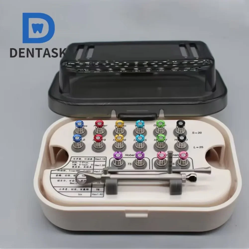 

Dental Prosthetic Kit Implant Torque Wrench Screwdriver Screws Instrument Universal Autoclavable Restoration Ratchet Repair Tool