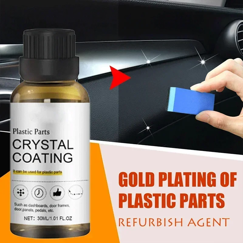 2495Car Plastic Parts Restorer Plastic Parts Refurbish Agent Interior Plastic Parts Crystal Plating Agent Car Wash Tools