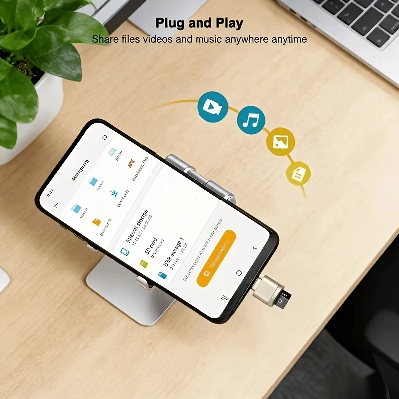 USB C TF Card Reader, USB C to USB A, Portable OTG Card Adapter for Android Phone, Camera, Laptop, Metal Type-C Card Reader image 5