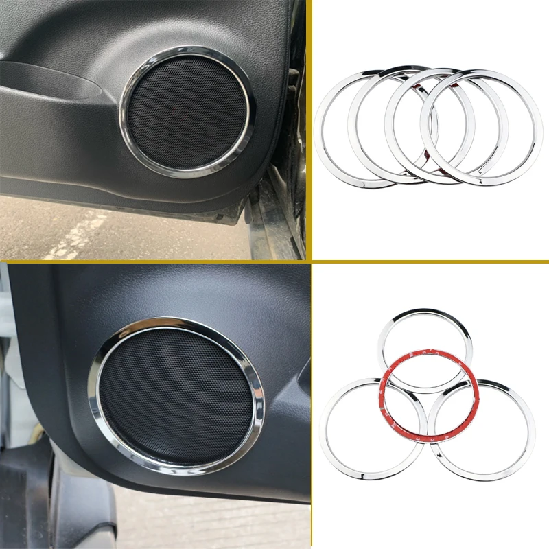 for Nissan X-Trail Xtrail Rogue T32 2013-2017 Car Door Speaker Ring Cover Speaker Decoration Trim Sticker Accessories
