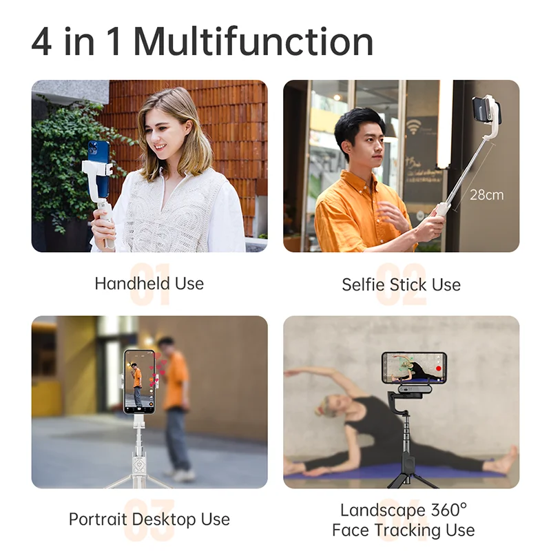 Hohem iSteady Q Selfie Stick, Adjustable Selfie Stand, Outdoor Stand, Foldable, Suitable for iPhone and Android