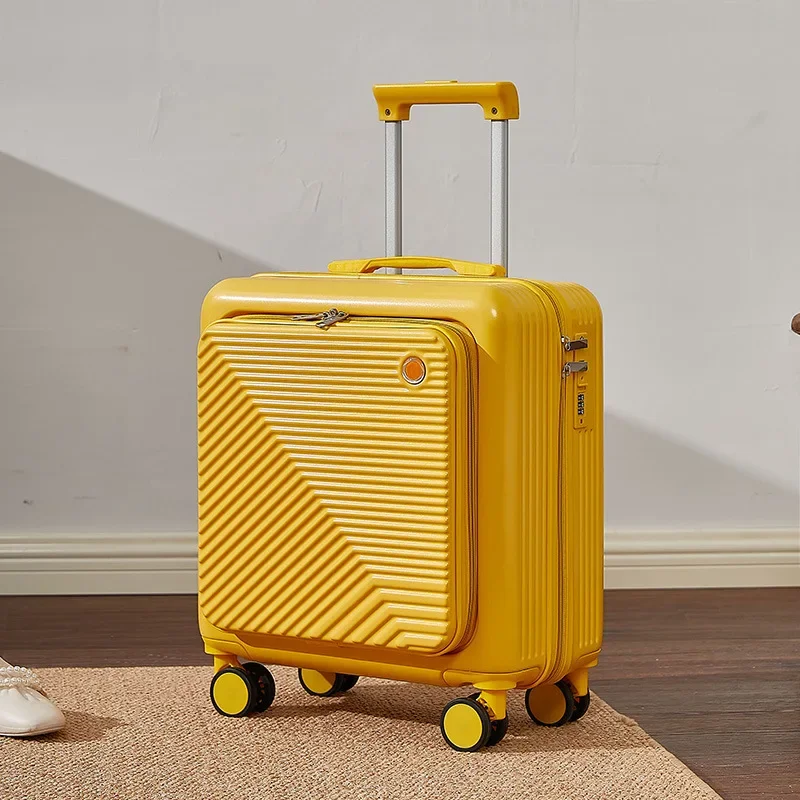 Fashion 18 Inch Boarding Box Travel Suitcase Small Trolley Case Candy Color Rolling Luggage Large Capacity Trunk High-quality