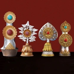 Multicolor Painted Tibetan Buddhist Tribute Hand Made Fruit Flower and Resin, Buddhism Tantric , Altars Desktop Decorative，1 Set