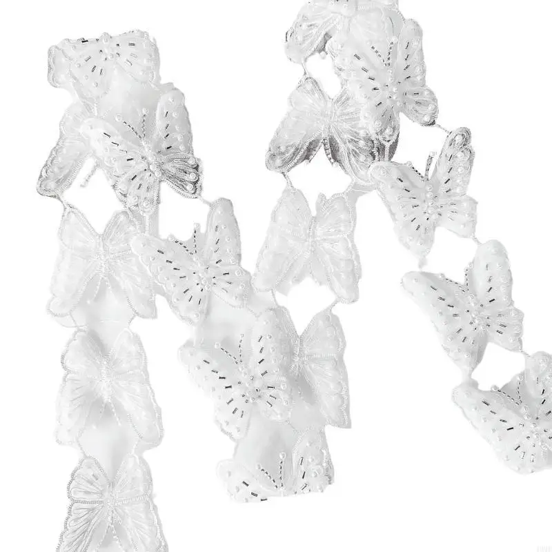 49mf sequestri eleganti Appliques Abbellimenti pizzo farfalla Patch decorativi