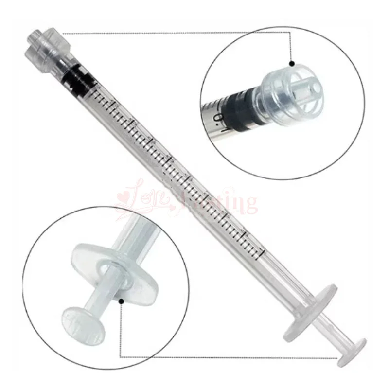 50pcs Luer Lock Syringes 1ml 3ml 5ml 10ml 20ml 30ml 50ml plastic syringe hydroponics Nutrient Syringe Tools tattoo