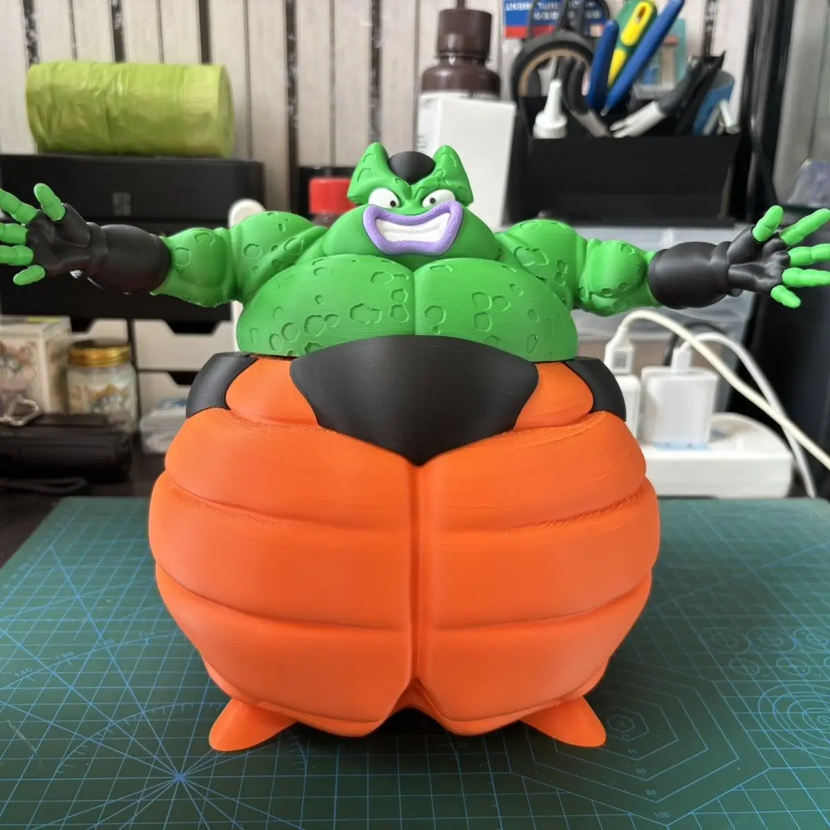 Dragon Ball Z 20cm Self Destructing Cell Anime Figure 3D Printing Action Figures Model  Piggy Bank Storage Box Festival Gift