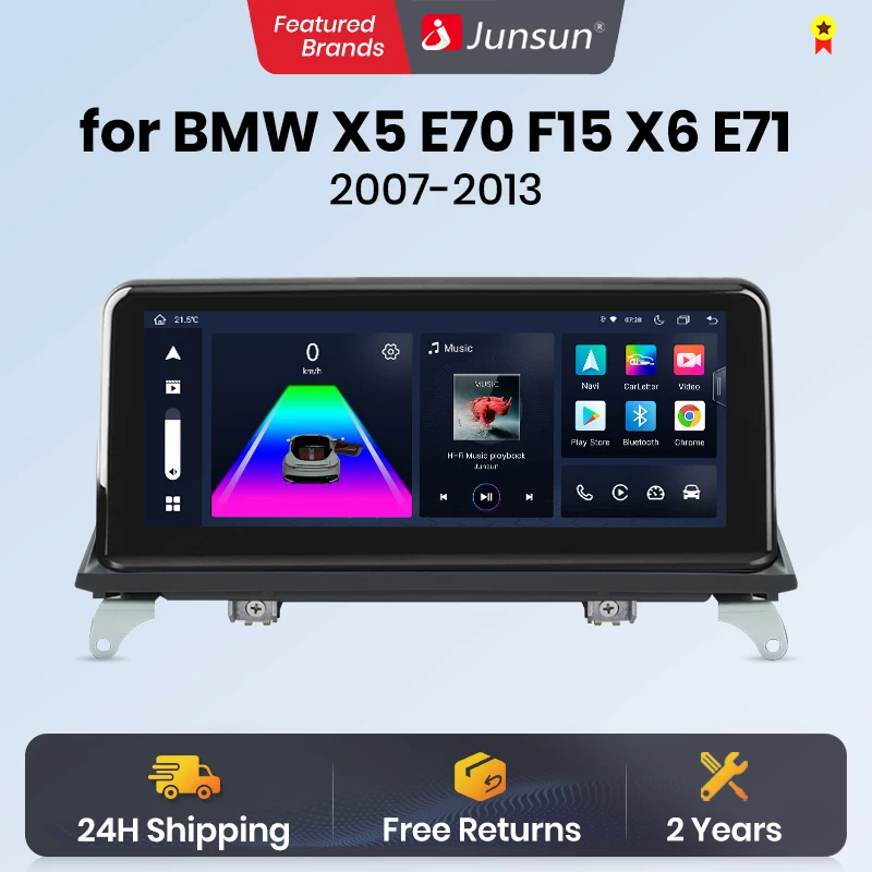 Junsun 8 Core Wireless CarPlay Andorid Auto Car Radio Multimedia For BMW X5 E70 X6 E71 E72 CCC CIC 2008-2013 Android Auto Radio