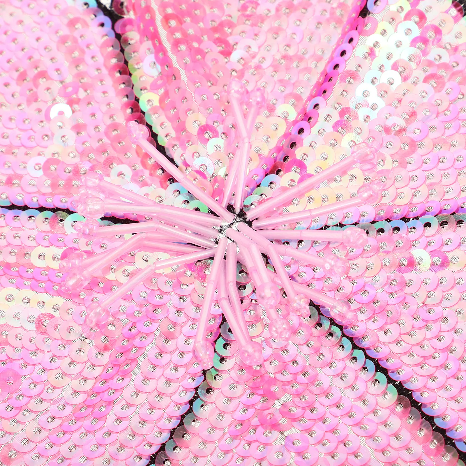 2Pcs Sequin Flower Patch For Dance Team New Year Party Embroidery Patches Handmade Appliques Show Attire Theater