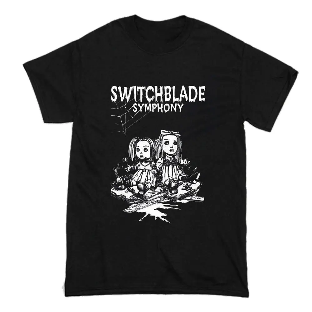 Switchblade Symphony T-shirt Black Short Sleeve All Sizes 1F699 Anime pattern clothing high quality 100% cotton short sleeveUnis