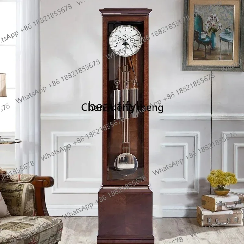 

Механические напольные часы для гостиной, европейские креативные простые большие часы, новые китайские вертикальные маятниковые часы X