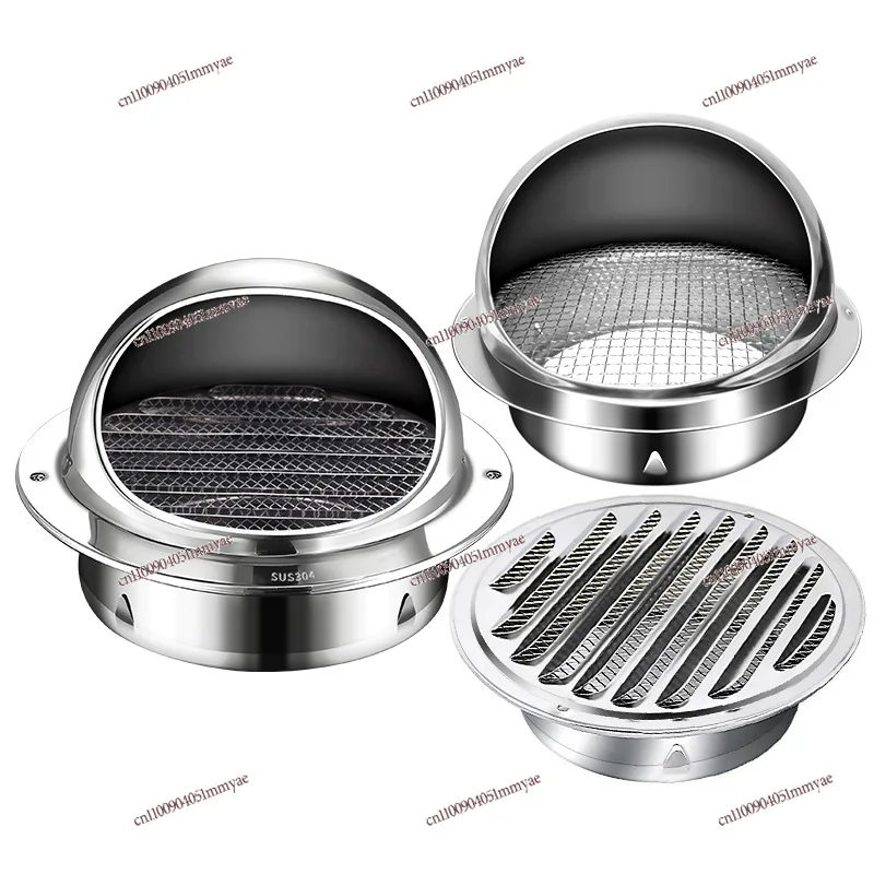 

304 Stainless Steel Exhaust Hood Bathroom Ventilation Cap Toilet Trend Rain Cap Kitchen Ventilation Hood