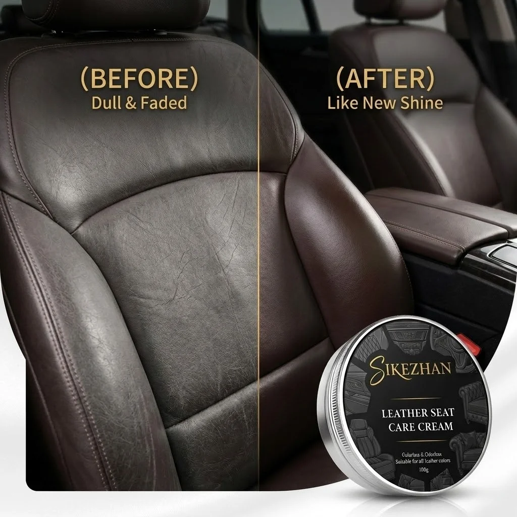 Automotive Interior Leather Care All-In-One Cream: Deep Clean, Nourish & Repair Paste For Car Seats & Multi-Function Maintenance
