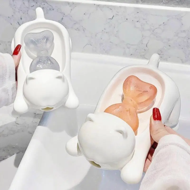 

Cat Shape Soap Box Cartoon Soap Dish Drainable Storage Holder Creative Soap Container Storage Dish Sink Tray Bracket Bathroom