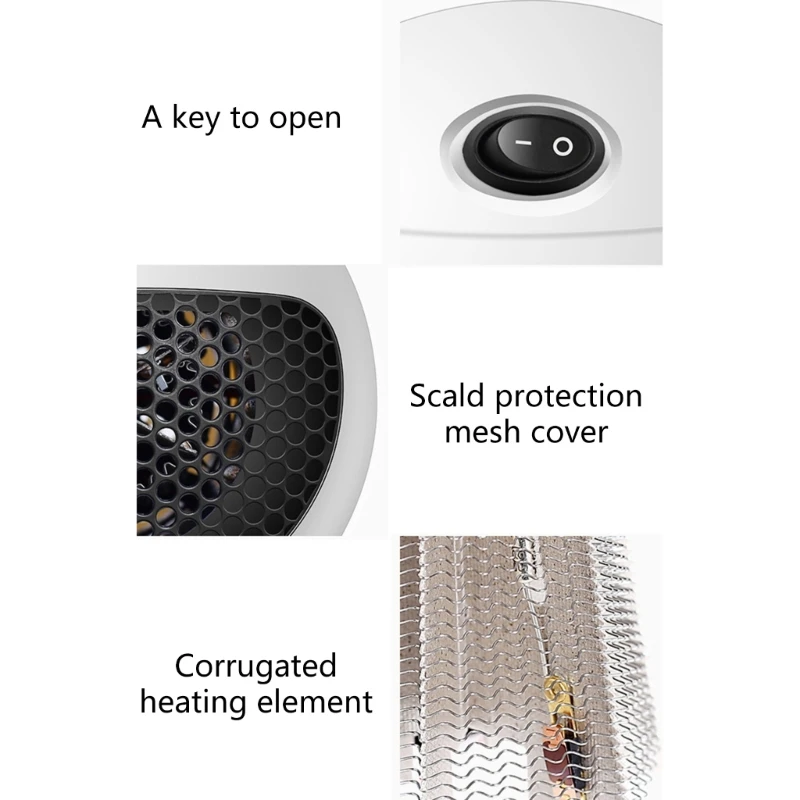 Portable Electric Heater Plug in Wall Heater Room Heating Stove Home Radiator Drop Shipping