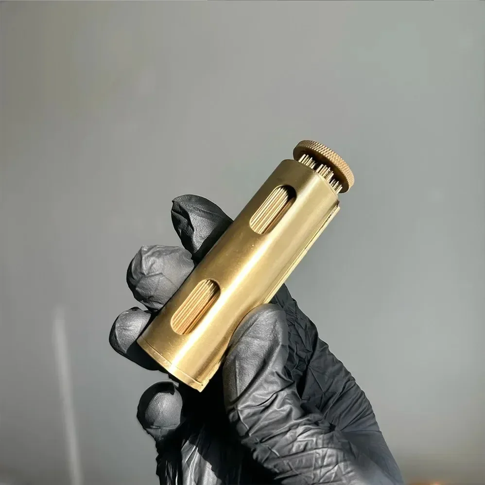70mm Antique Mechanical Style Solid Brass Cigarette Rolling Machine Smoke Manual Tobacco Roller Handmade Can Rollie Paper