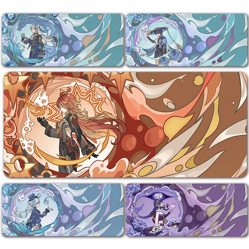แผ่นรองเมาส์แผ่นรองปูโต๊ะคีย์บอร์ดขนาดใหญ่ลายการ์ตูนเฟอริน่าเนวิลเลตต์มาวิค