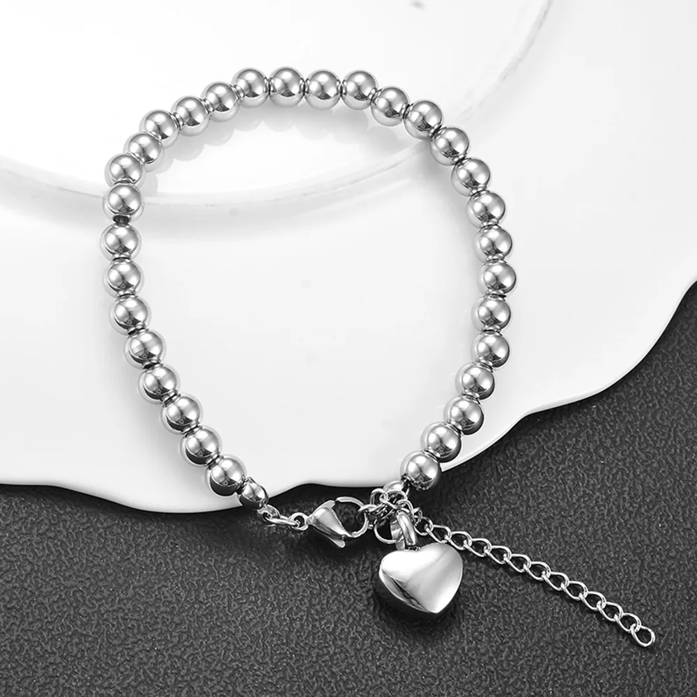 Urnen-Armband für Asche, Herzanhänger, Urnen-Asche-Armband, Andenken-Armband, Schmuck für Frauen und Mädchen – Detail 3