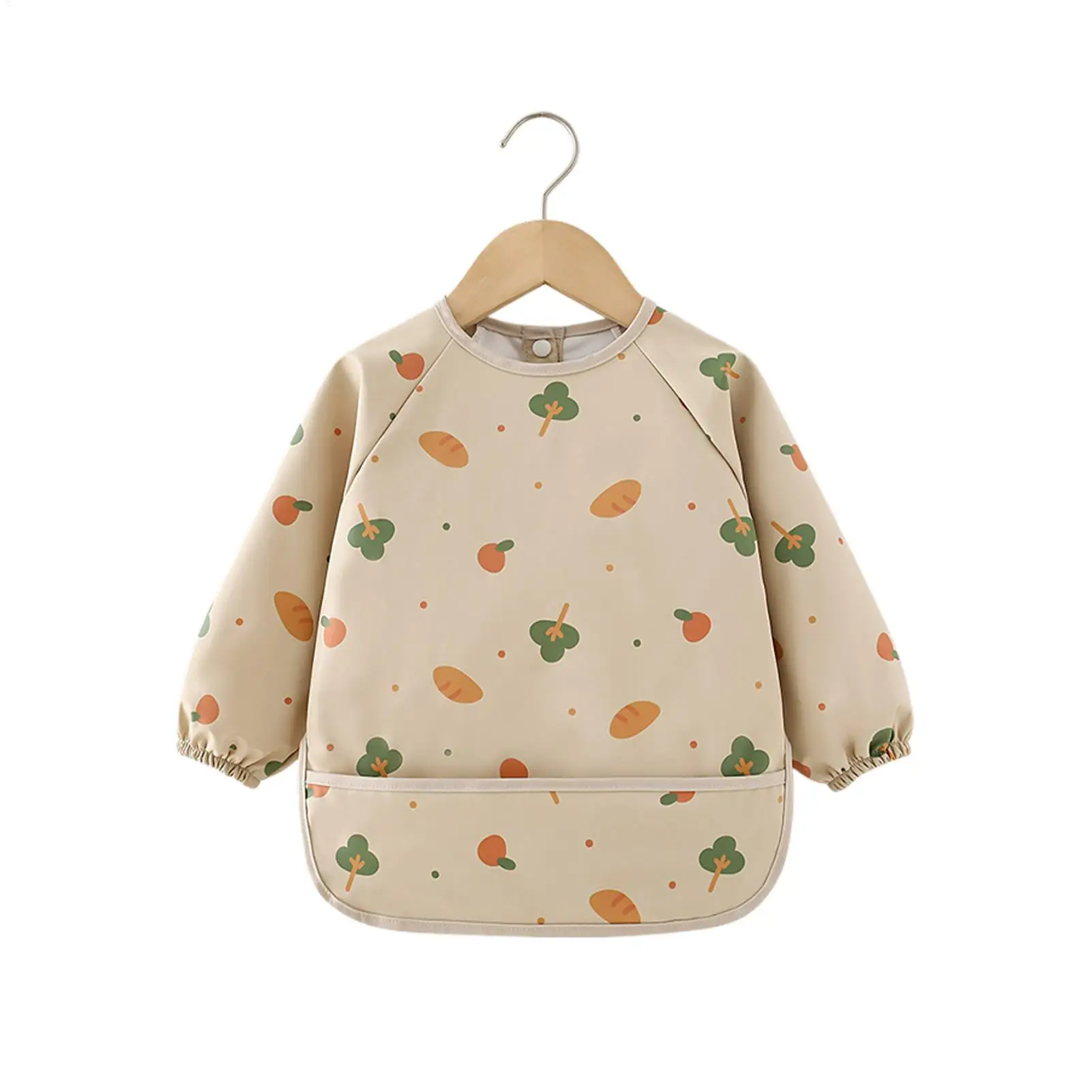 waterproof-bibs-with-pocket-machine-washable-waterproof-long-sleeve-smock-with-elastic-cuffs-feeding-bibs-for-6-24-months-daily