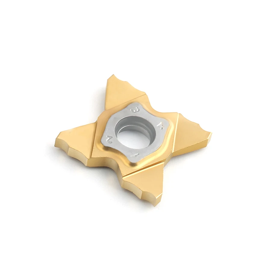 10 Chiếc TQJ27 1.5Mm 1Mm 1.25Mm 1.2Mm 1.4MmFour Cánh Ngôi Sao Bên Ngoài Grooving Lắp Carbide lắp Grooving Lưỡi Dao Cho TQHR Giá Đỡ
