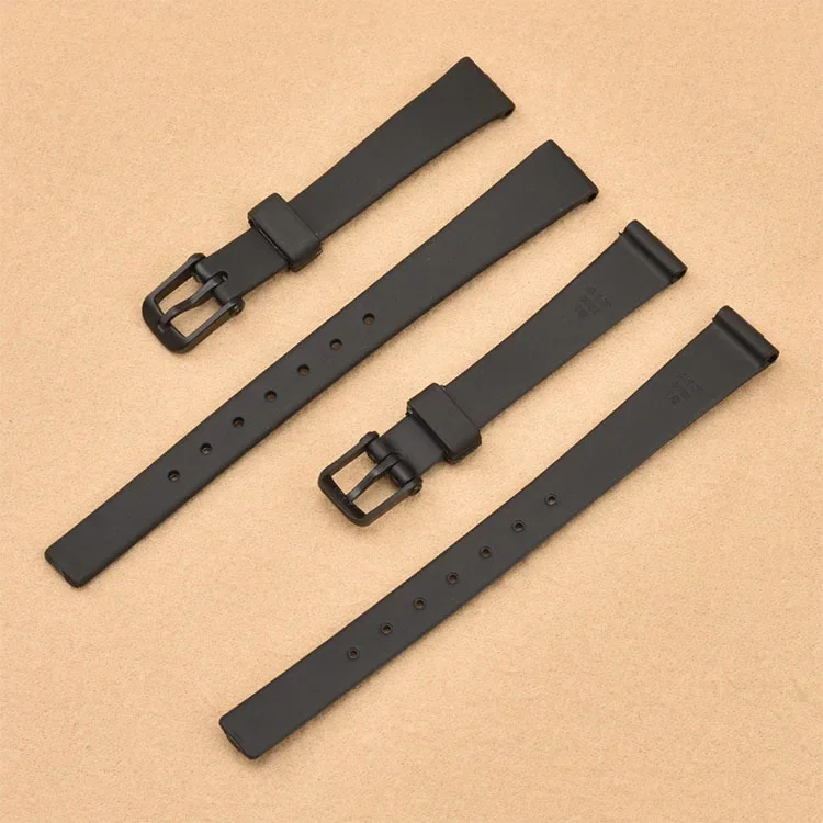 Rubber Watch Strap for Casio LQ-139 LQ-130 LQ-140 12mm Ultra-Thin Soft Waterproof Women Replacement Barcelet Watch Accessories