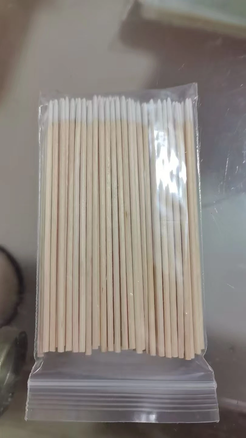 100/300/500pcs Stick Cotton Swab Wooden Disposable Nail Groove Gap Scrubber Glue Fine Tip Stick Manicure Cotton Stick Cleaning *
