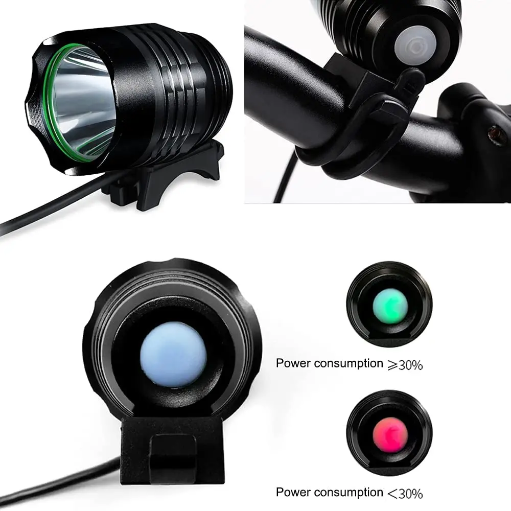 Mountain Bike Head light Bike Light Rechargeable 8.4V USB BikeTail light