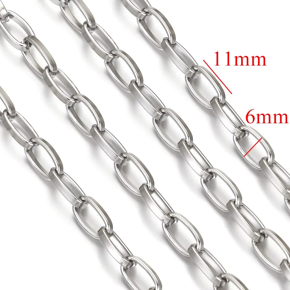 

1meter Stainless Steel Chain Metal Handmade DIY Necklace Bracelet Jewelry Making Supplies Wholesale