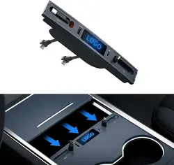 27w Auto USB Ladegerät Multi Port für Tesla Modell 3 y Docking station Adapter Zubehör Schnell ladung USB C Kabel