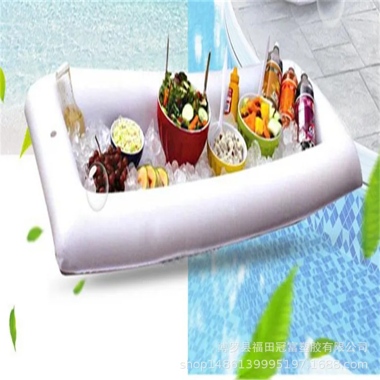 Swimming Pool   Tray Beach Inflatable Air Mattress Water Food Drink Holder Pool Floater