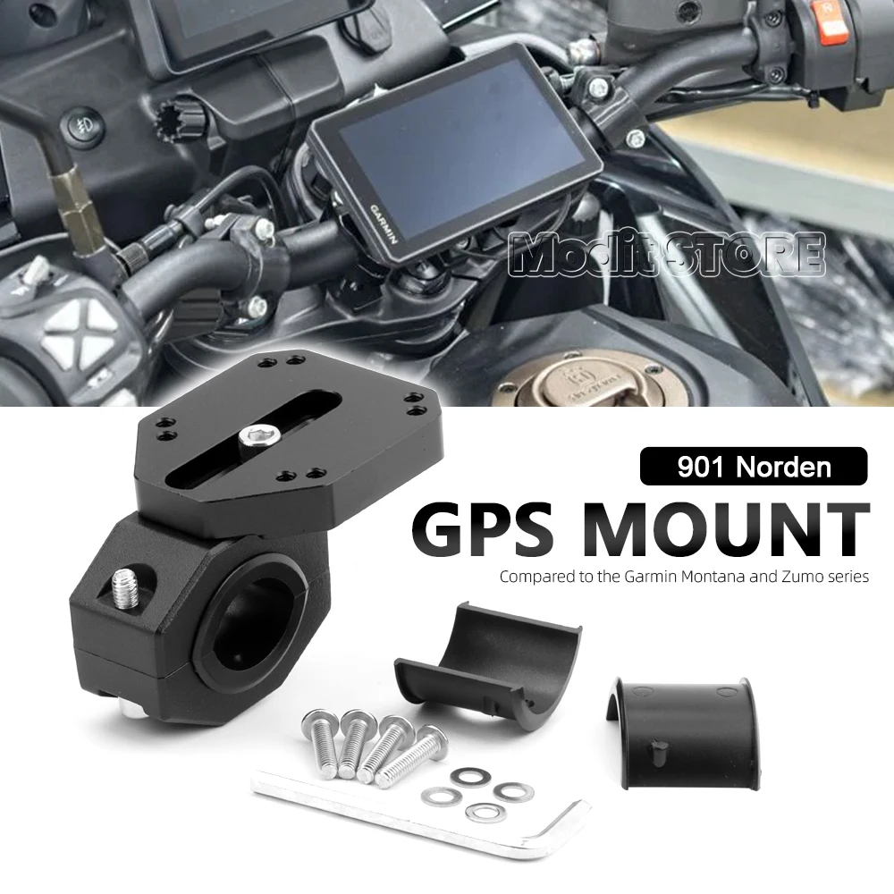 Für Husqvarna 901 Norden Svartpilen401 801 Motorrad Zubehör 22mm 28mm CNC GPS Feste Basis Lenker Halterung Navigatio