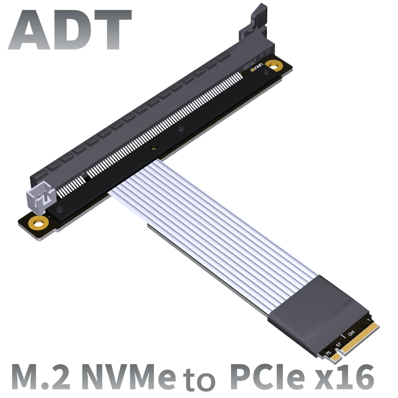 M.2 ngff nvme stx placa-mãe placa gráfica cabo de extensão para pcie x16 m.2 a 90 16x