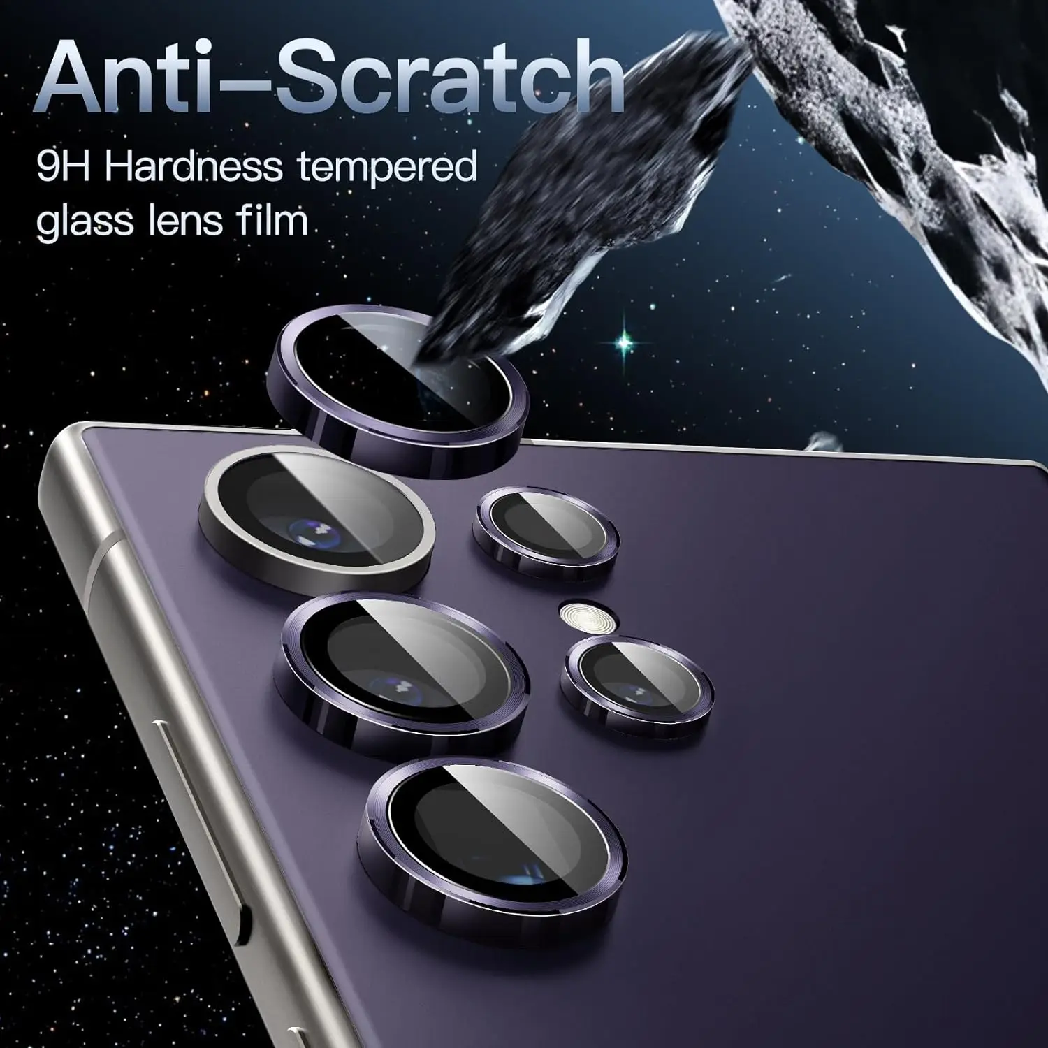 Camera Lens Protector Glass for Samsung S24 S23 Ultra Plus Full Cover Lens Metal Protector Ring for Galaxy S22 Ultra Camera Film