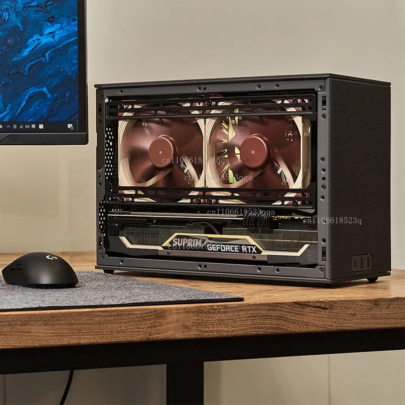 Screen version of the second generation D chassis, support matx main board ATX power supply 240 water cooling, with dust net