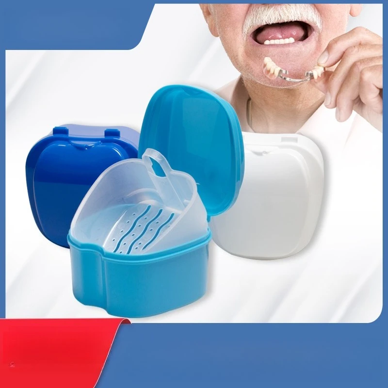Apple-shaped Dental Case, Plastic Denture Night Guard Retainer Case, PP Denture Box.