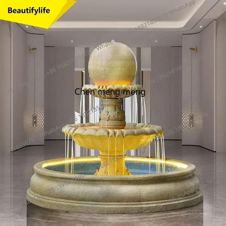 

Фонтан-украшение для уличного пруда в европейском стиле с циркуляцией воды, напольный, Q181