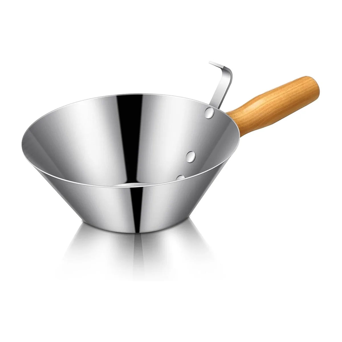 ABNJ Galvanized Steel Bucket Scoop Wood Handle Strong Heavy Duty Rust Bucket Scoop for Construction Landscaping Stucco Tools view 5