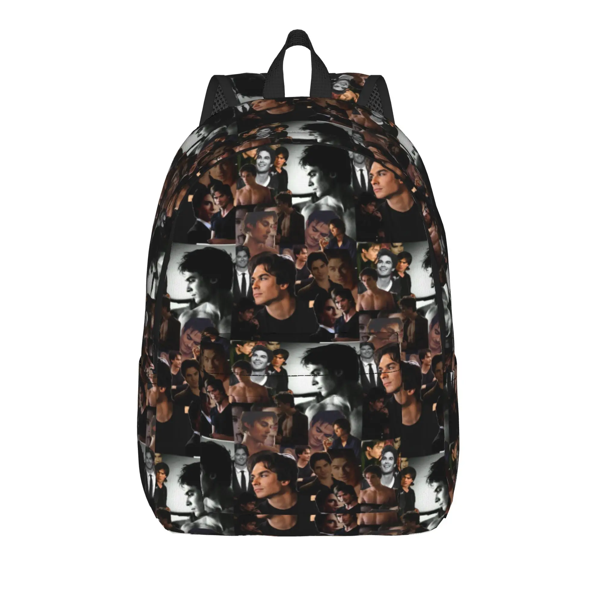 The Vampire Diaries Resuable Movie Backpack Damon Salvatore Casual Backpacks University Breathable High School Bags Rucksack