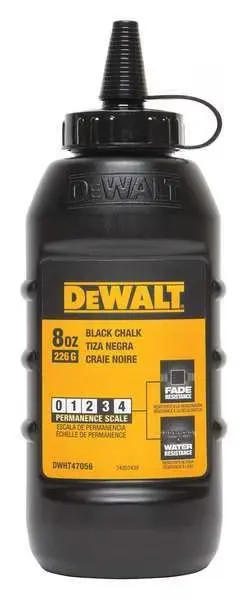 Marking Chalk, Black, Permanent, 8 oz