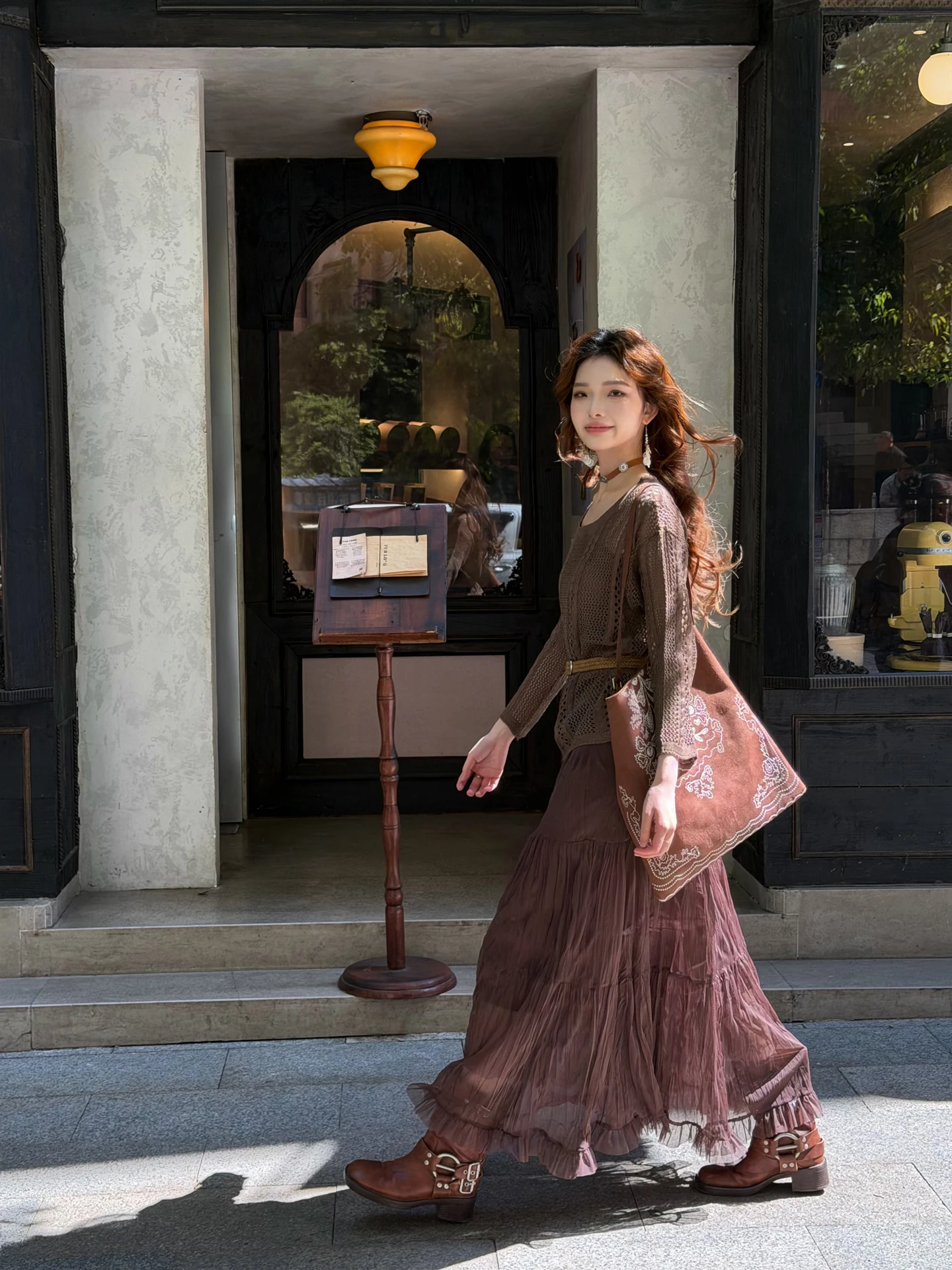 

Юбка миди в стиле ретро с плиссировкой и вставками, для путешествий, с эффектом омоложения, в стиле Юньнань-Лицзян