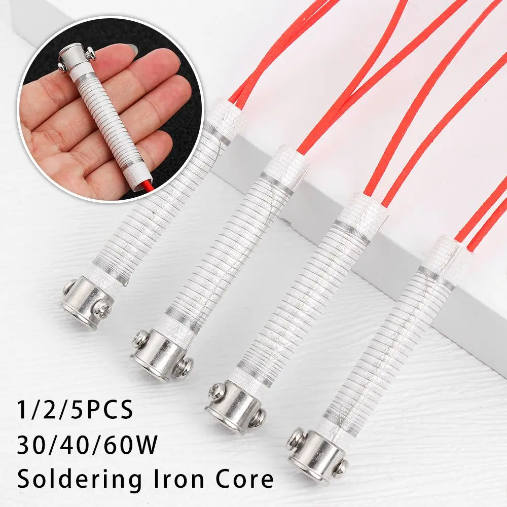 1/2/5pcs Hot Sale External heat 220V 30W40W60W Weld Equipment Soldering Iron Core Heating Element Replacement Welding Tool